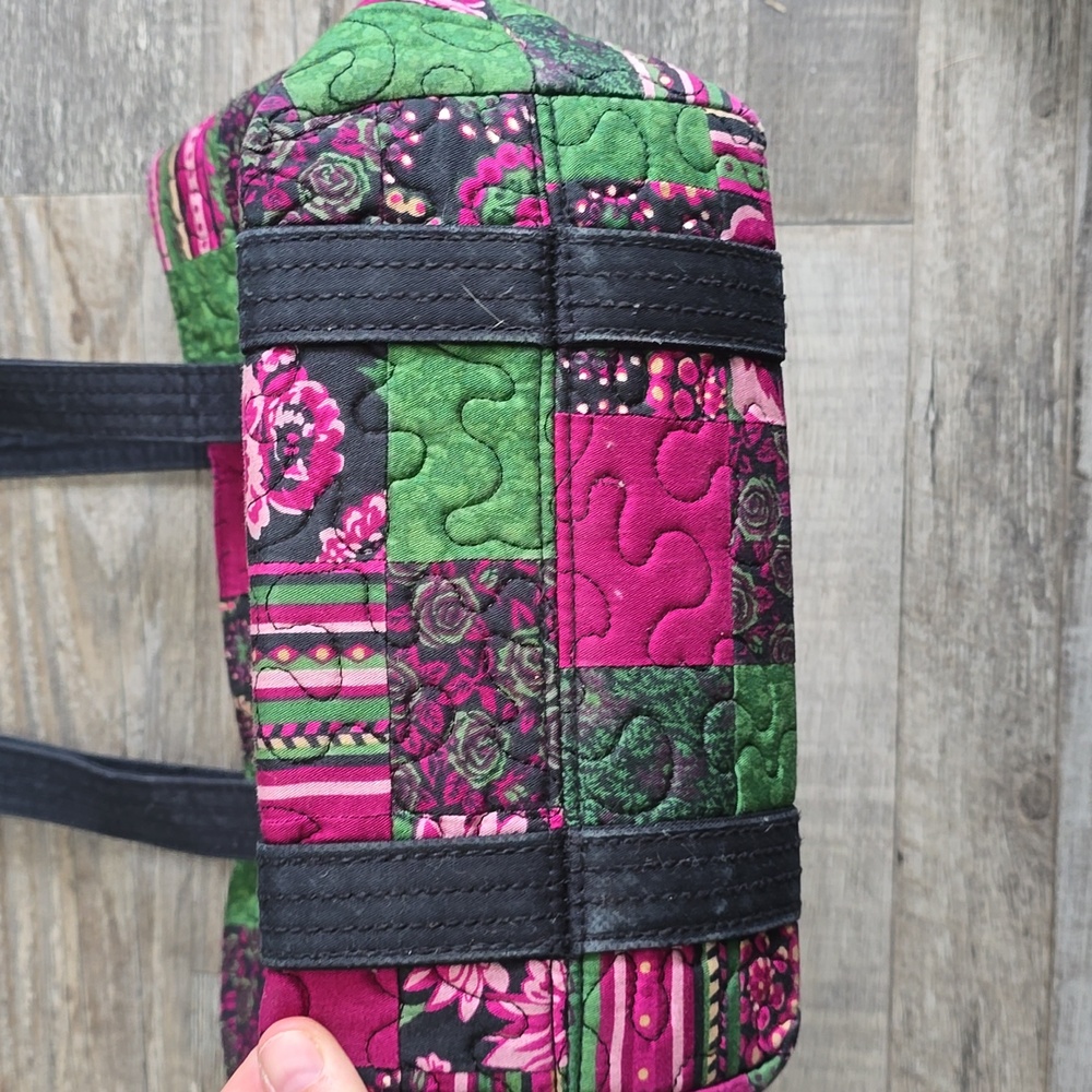 Donna Sharp Patchwork Tote Bag With Black Straps - image 7